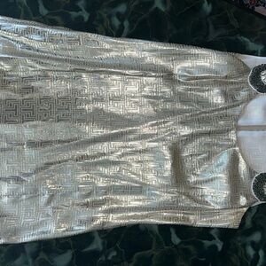 Tory Burch Gold Sheath Dress with Sleeveless Design for Cocktail